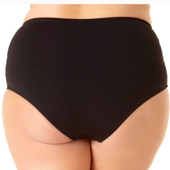 Anne Cole Plus High Waist Shirred Swim Bottom 20W - Picture 4 of 5